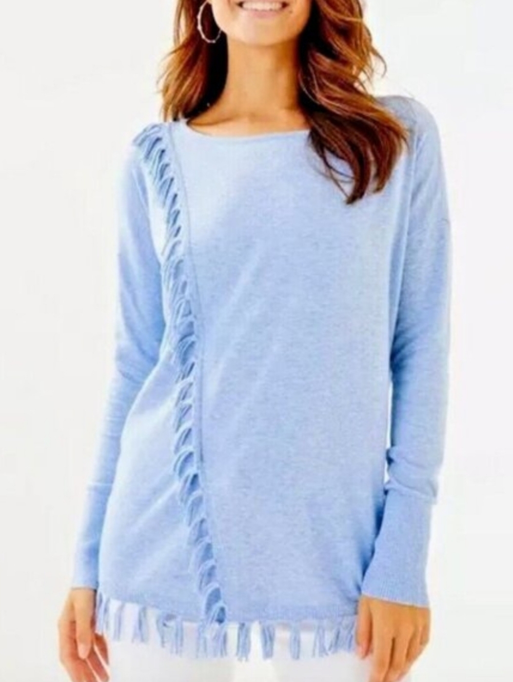 Lilly Pulitzer Emberly Sweater in "Heathered Blue Peri"
